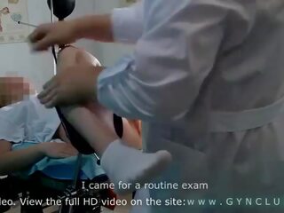 Adolescent examined at a gynecologist's - stormy orgasm