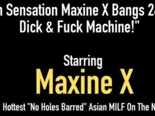 مفلس الآسيوية ماكسين x كس الملاعين 24 بوصة رمح & mechanical اللعنة toy&excl;