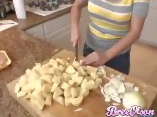 Glorious blonde Bree Olsen knows how to cook