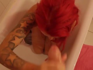 Nicolette spermfaced in the tub clip