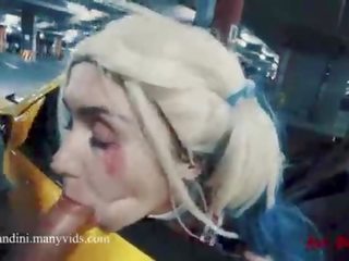 Public fuck with Horny Harley Quinn. Halloween