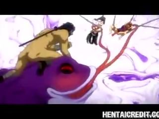 Hentai girls gets tentacle fucked