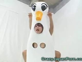 Japanese Duck babe Facialed!