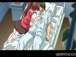 Hentai diosa toma manhood en un hospital cama