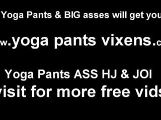 Estos estrecho yoga pantalones realmente hug mi afeitada coño joi