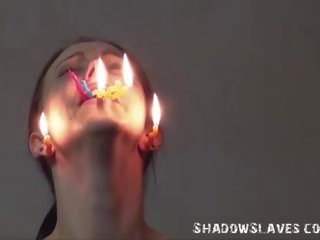 Жесток burning и electro bdsm на измъчван роби